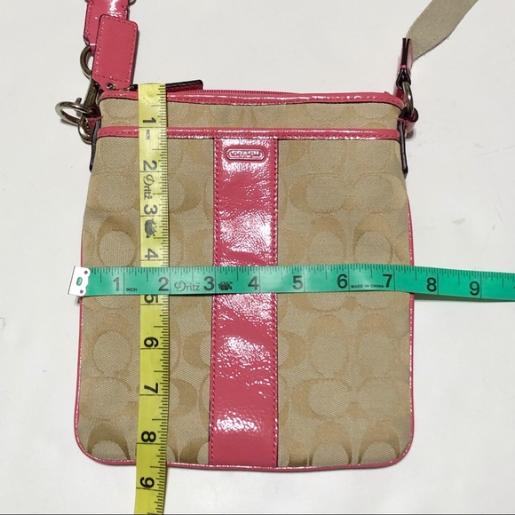 Coach Pink & Tan Crossbody Purse - Picture 12 of 12